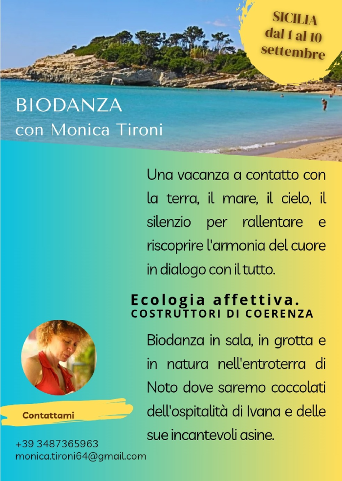 Biodanza in Sicilia con Monica Tironi, entroterra di Noto
